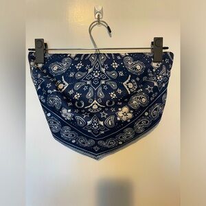 MINKPINK bandana print strapless crop top